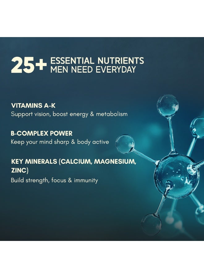 راسايانام متعدد الفيتامينات للرجال - 60 قرصًا | أكثر من 25 فيتامينًا ومعادن أساسية للصحة العامة - Image 3